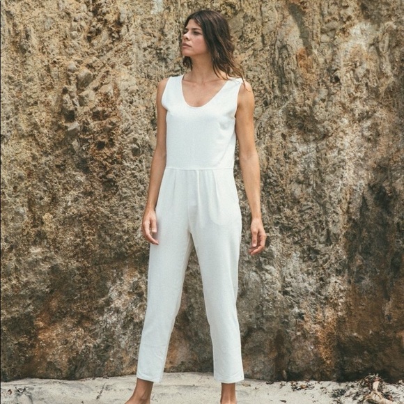 SOLD Ozma Silk Noil Coverall in Redwood - Picture 2 of 5